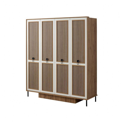 Wooden cupboard Wardrobe Children's cupboard Wardrobe Wood Brown Design