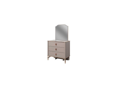 Chest of drawers Suite with Mirror Wood Childrens room Beige Console Set