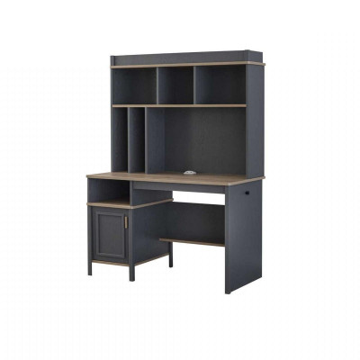 Desk Shelves Office desk Computer desk Wood Gray Childrens room