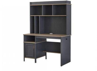 Desk Shelves Office desk Computer desk Wood Gray Childrens room