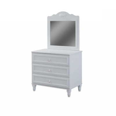 Suite Chest of drawers with Mirror Wood Bedroom White Set Console table