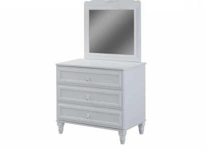 Suite Chest of drawers with Mirror Wood Bedroom White Set Console table