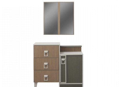Bedroom Chest of drawers Suite with Mirror Wood Brown Set Console table