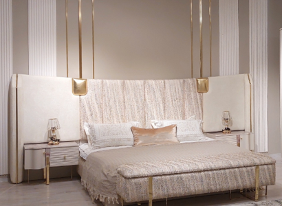 Bed 2x Bedside tables Bedroom Complete Luxury Furnishings new Furniture