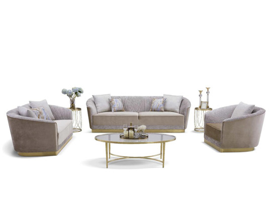 Designer Sofa Sofa set 3+1+1 Seater Couch Upholstery Suite new