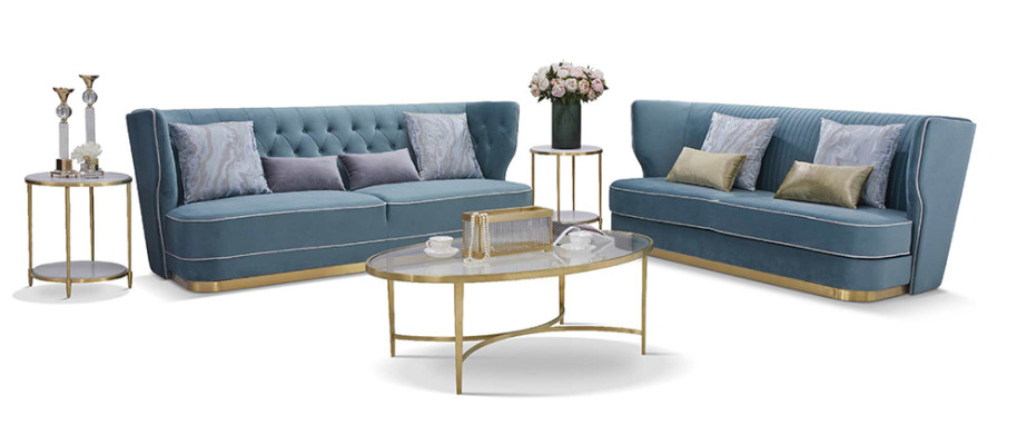 Design Luxury Couch 4 Seater Upholstery Sofa - Italian Style Living room Furniture