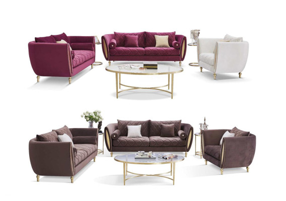Design 4 Seater Upholstery Sofa Luxury Couch - Italian Style Living room Furniture
