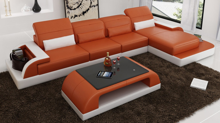 Couch Suite Upholstery Big xxl Sofas Couches Sofa Living landscape Corner sofa + Table