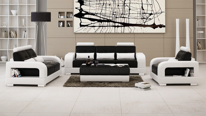 Leather Sofa Couch Sets Seat Upholstery Sofa Chouch Suite 3+2+1 Leather Fabric