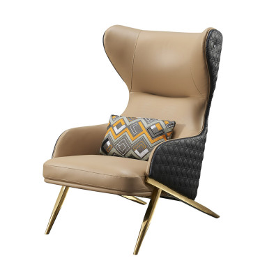 Armchair Relax Leather Lounge Club Upholstery Design Couch Sofa Seater Luxury Beige new