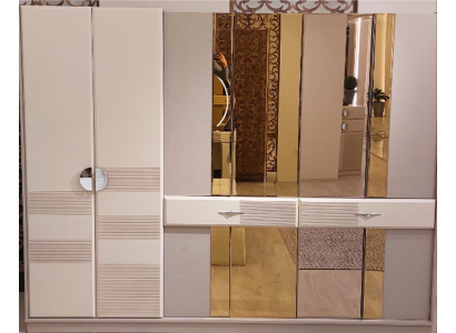 Bedroom Wardrobe Luxury Furniture Beige Furnishings Wardrobe new