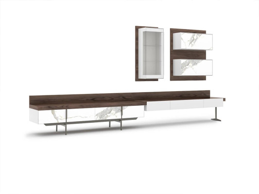 Wall unit tv stand sideboard wall cabinet modern living room hanging display case wood