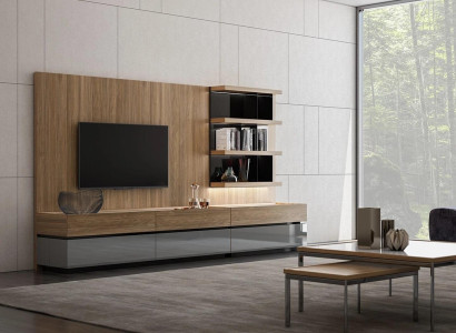 Living room furniture Wall unit 320 cm Furnishings Brown Luxury Wall Shelves