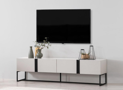 Sideboard TV stand Wardrobe TV cabinet Lowboard Living room White Wood Modern
