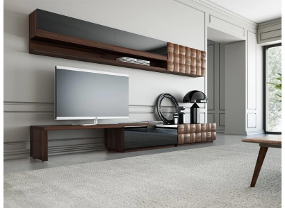 Complete Living room furniture Wall unit TV lowboard wall cabinet designer 2x wall shelves