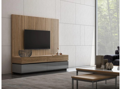 Wall unit TV Wall Wood Style Modern Living room Furniture TV Lowboard new Furnishings