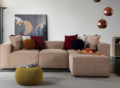 Beige Living room Luxury Corner sofa L-shape Sofa Upholstery Modern Couches new