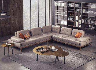 Beige Living room L-shape Sofa Designer Luxury Corner sofa Modern Couch new