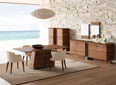 Luxury Dining set Complete 10-piece Dining table Design Sideboard Dining room 2x Wardrobe