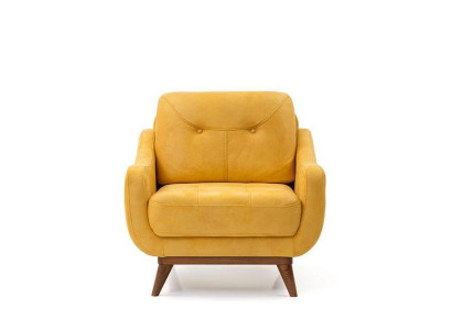 Living room Armchair Yellow Single Seater Luxury Textile Armchair Modern Furnishings