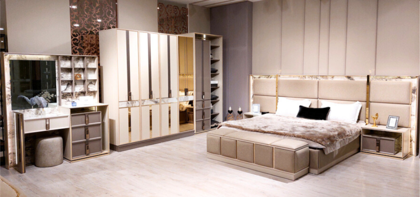 Design Dressing table Luxury Bedroom Furnishings with Mirror Modern Furniture