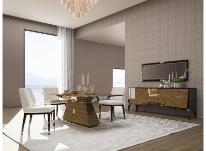 Luxury Modern Furniture Dining room Dining table Design 4x Chairs Dining set Sideboard