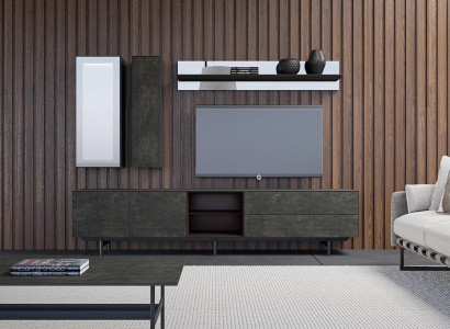 Wall unit Modern TV lowboard hanging display case Luxury Wall shelf Living room furniture