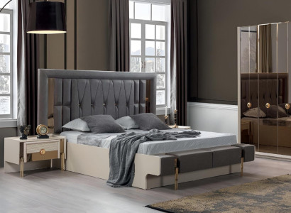 Luxury Bed Modern Design Bedroom Upholstery Furniture new Double Bed