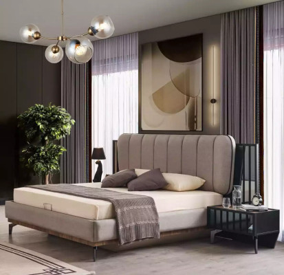 Bedroom Bed 2x Bedside tables Luxury Complete e Sets Furniture Room 7pcs.