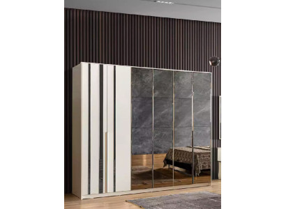 Wardrobe Luxury Bedroom Wood Wardrobe Glass Cabinet Furniture Design