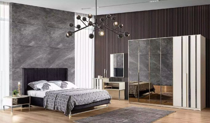 Wardrobe Luxury Bedroom Wood Wardrobe Glass Cabinet Furniture Design