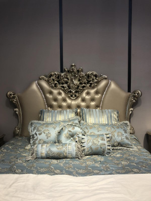 Bed Design Double bed Beds Luxury Classic Baroque Chesterfield 184x214cm new