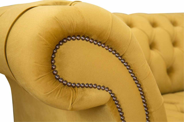 Yellow Chesterfield Sofa Set Couch Upholstery Set Seating Set Complete