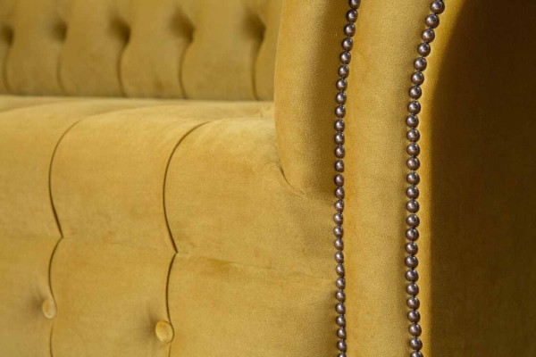 Luxury Chesterfield Sofa 2x 2 Seater Couch Textile Modern Sofas new Suite