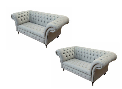 Chesterfield Sofa set Design Luxury Upholstery Sofa Couch Seat Suite