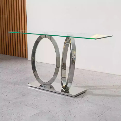 Designer Luxury Console Table Consoles Tables stainless steel with Glass Design