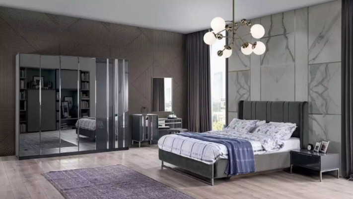 Modern Cabinets Wardrobe Wall Unit Wardrobe 6 Doors Wood Furniture