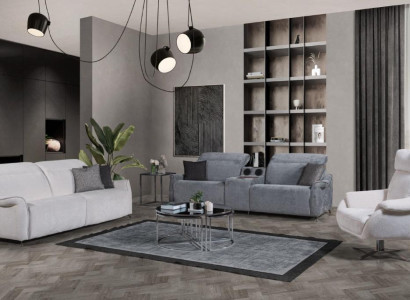 Luxurious Living room Set 2x 3 Seater Sofas with Music System and Armchair