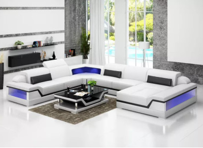 Corner suite Corner sofa Upholstery Corner sofa 2-piece set new Modern Living room