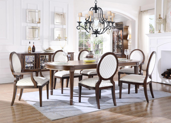 Table 4x Chairs 2x Chairs Sideboard 8-piece Dining room Set Group Suite