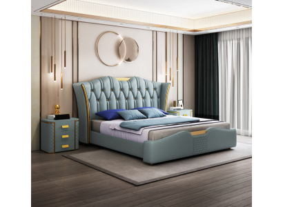 Bed Beds Double Hotel Luxury stainless steel Modern Designer Bedroom