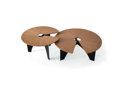 Modern Luxury Coffee table Double Round 2x Furniture Design Living room Table
