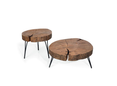 Modern Wood Coffee tables Round 2x Coffee tables Furniture Design Living room