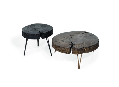 Modern Wood Luxury Round 2x Coffee tables Furniture Design Living room 2pcs