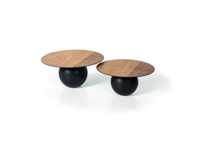 Set 2x Coffee table Designer Coffee table Living room table Side table Round