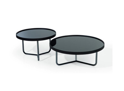 Table Set 2x Coffee table Side table Designer Living room table Tables