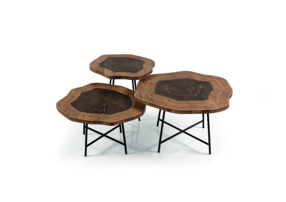 Coffee table Wood brown Coffee table Designer Living room table Tables 3x