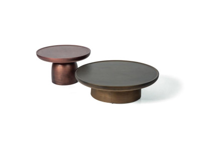 Set 2x Coffee table stainless steel Side table Designer Living room table 2 pieces