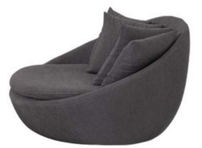 Armchair Upholstery Seater Modern Design Gray Lounge Luxury Living room Club