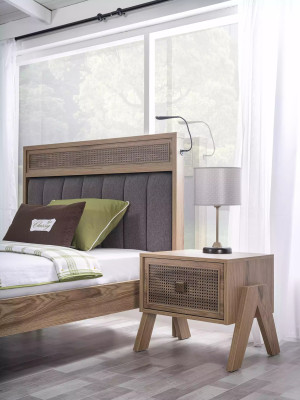 Wooden bed complete e bedroom furniture youth bed bed brown set 5 pieces
